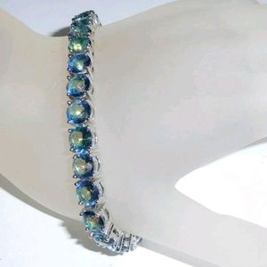 Blue Mystic Topaz Tennis Bracelet - 7"